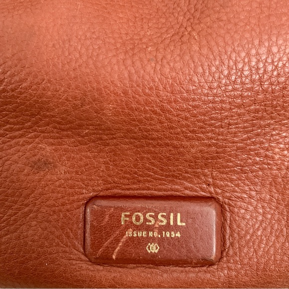Fossil Brown and Black Soft Leather Satchel Handbag Purse Top Handle 3 Colorway - Picture 5 of 14